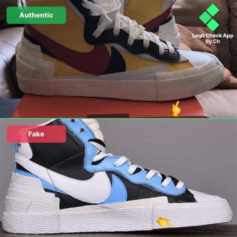 nike sacai blazer real vs fake|【Real Vs Fake】SACAI x NIKE BLAZER MID .